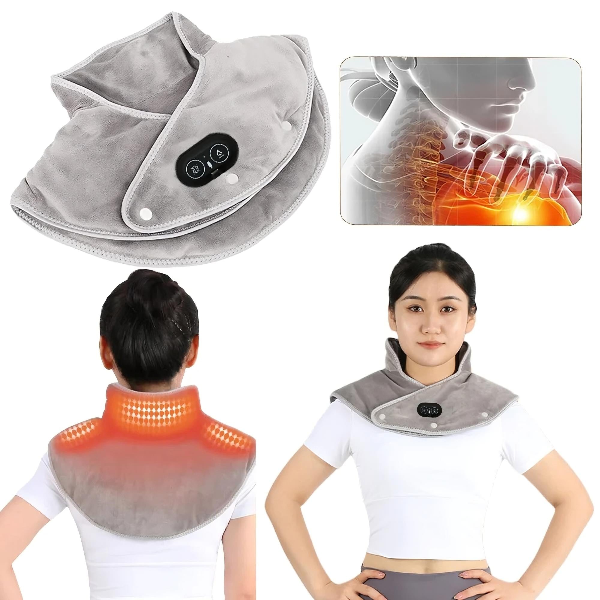 Electric Heating Shoulder Neck Pad Massager – Pain Relief & Relaxation
