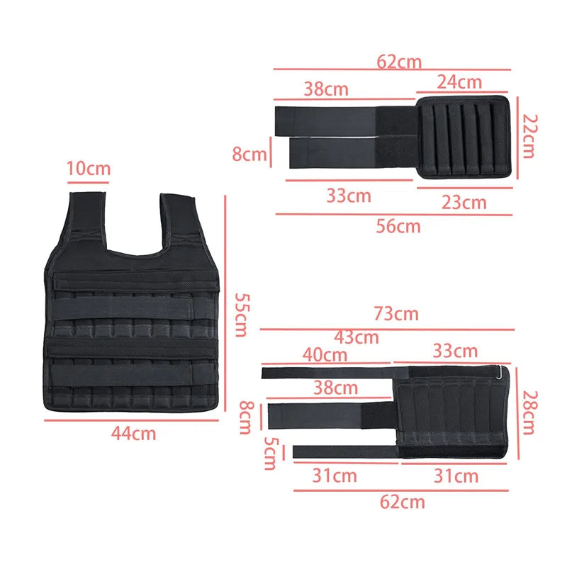 Adjustable Weighted Vest - Home Workout & Fitness Training