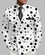 New Men's Printed Posterior Median Split Suit Jacket