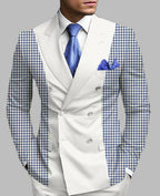 New Men's Printed Posterior Median Split Suit Jacket