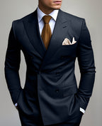 New Men's Printed Posterior Median Split Suit Jacket