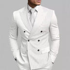 New Men's Printed Posterior Median Split Suit Jacket