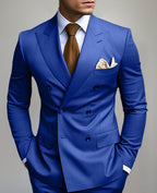 New Men's Printed Posterior Median Split Suit Jacket