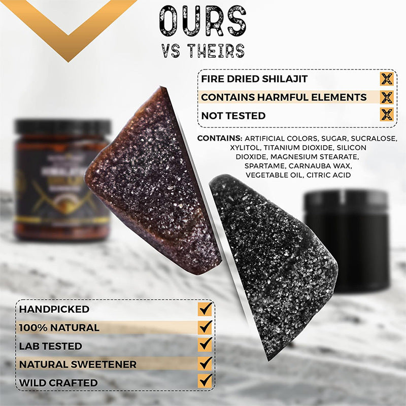 High Potency Himalayan Shilajit Gummies - 100% Pure Gold Grade | 30 Honey-Flavored Gummies for Energy & Immune Support | 75%+ Fulvic Acid | Travel-Friendly